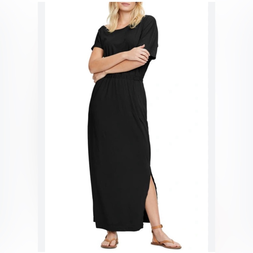 Michael‎ Stars Chantel Size XS Side Slit Off Shoulder Short Sleeve Maxi Dress